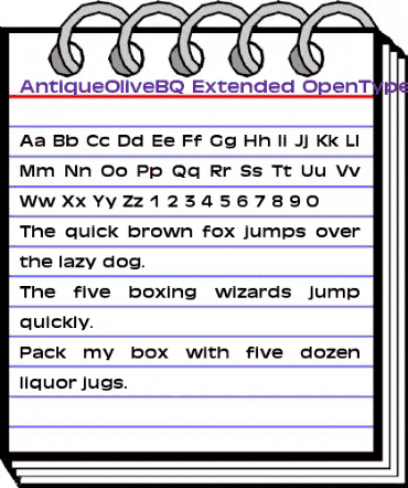 Antique Olive BQ Regular animated font preview Antique Olive BQ Regular animated font preview