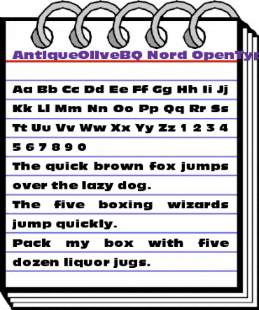 Antique Olive BQ Regular animated font preview Antique Olive BQ Regular animated font preview