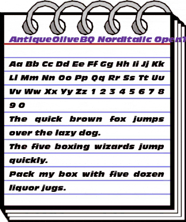 Antique Olive BQ Regular animated font preview Antique Olive BQ Regular animated font preview