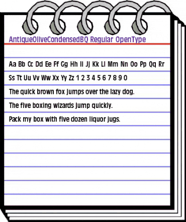 Antique Olive BQ Regular animated font preview Antique Olive BQ Regular animated font preview