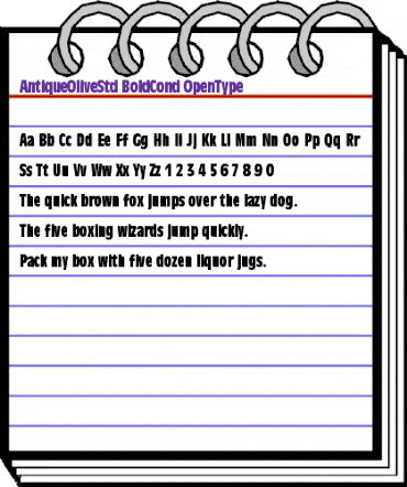 Antique Olive Std Bold Condensed animated font preview Antique Olive Std Bold Condensed animated font preview