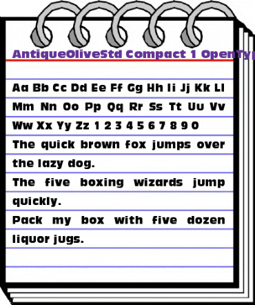 Antique Olive Std Compact animated font preview