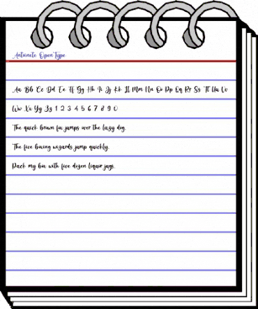 Antoinete Regular animated font preview Antoinete Regular animated font preview