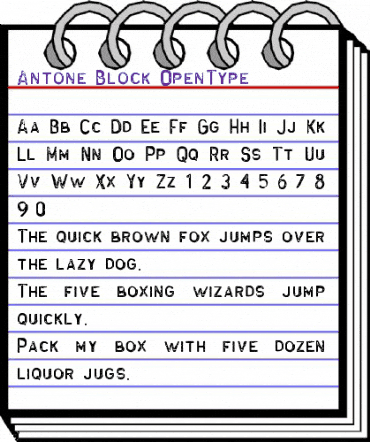 Antone Block animated font preview