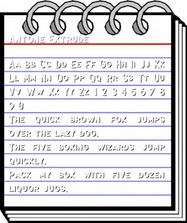 Antone Extrude animated font preview Antone Extrude animated font preview