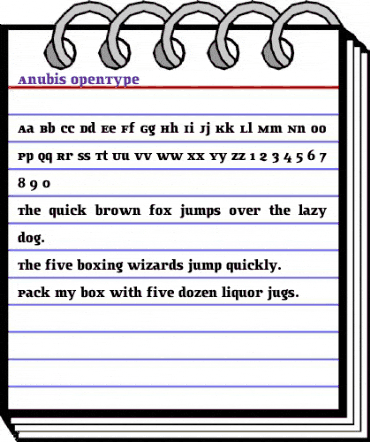 Anubis Regular animated font preview