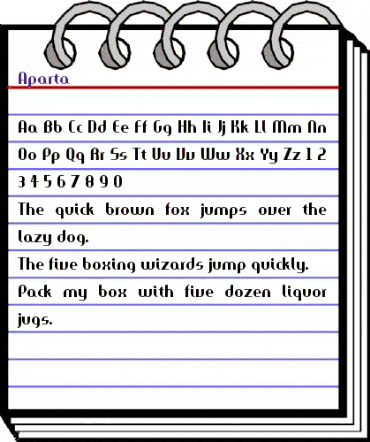 Aparta Regular animated font preview Aparta Regular animated font preview