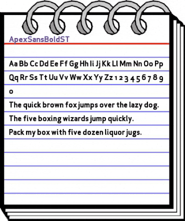 ApexSansBoldST Regular animated font preview