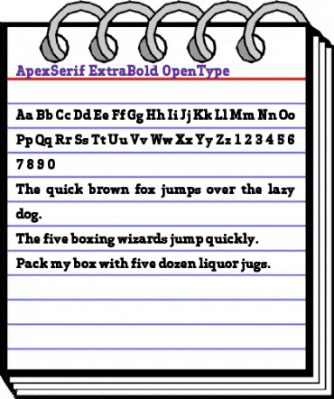 Apex Serif Extra Bold Regular animated font preview Apex Serif Extra Bold Regular animated font preview