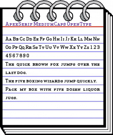Apex Serif Medium Caps Regular animated font preview