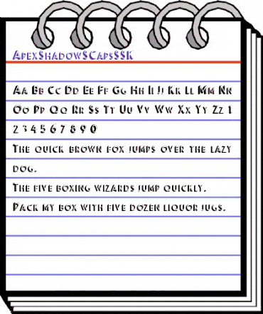 ApexShadowSCapsSSK Regular animated font preview ApexShadowSCapsSSK Regular animated font preview