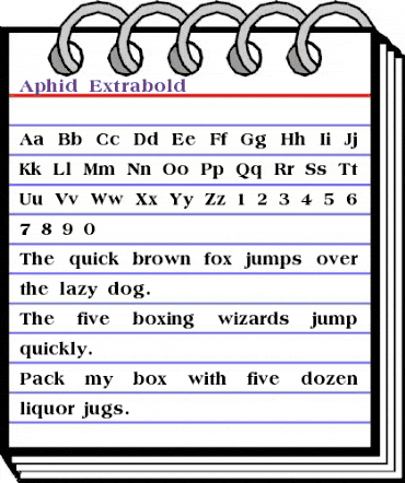 Aphid Extrabold normal animated font preview