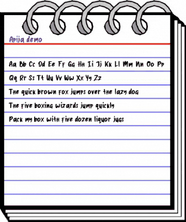 Apija demo Regular animated font preview Apija demo Regular animated font preview