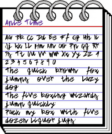 Aple Time Regular animated font preview