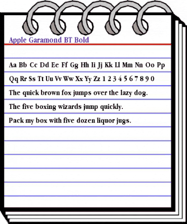 Apple Garamond BT Bold animated font preview Apple Garamond BT Bold animated font preview