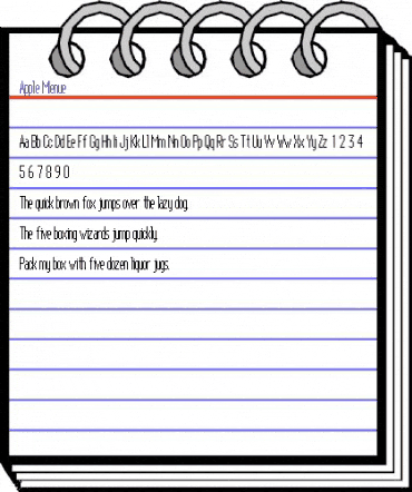 Apple Menue Normal animated font preview Apple Menue Normal animated font preview