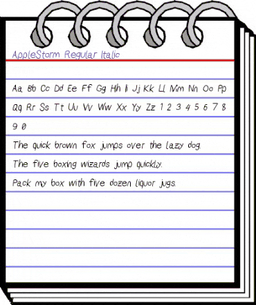 AppleStorm Ita animated font preview AppleStorm Ita animated font preview