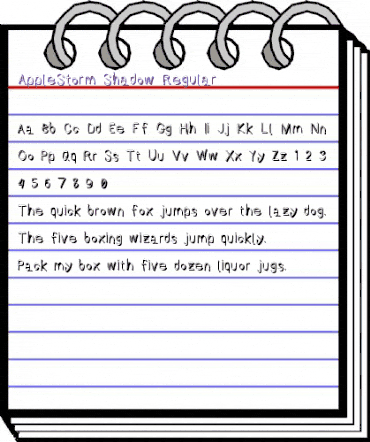 AppleStorm ShdRg animated font preview AppleStorm ShdRg animated font preview