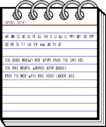 Aprils Regular animated font preview