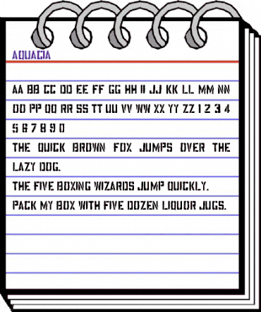 Aquacia Regular animated font preview Aquacia Regular animated font preview