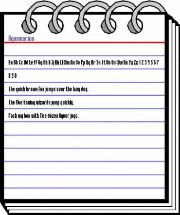Aquamarina Regular animated font preview Aquamarina Regular animated font preview