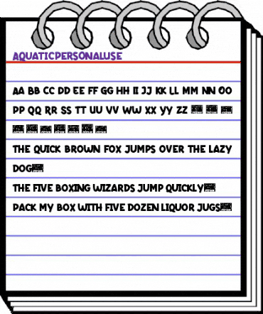 Aquatic Personal Use animated font preview Aquatic Personal Use animated font preview