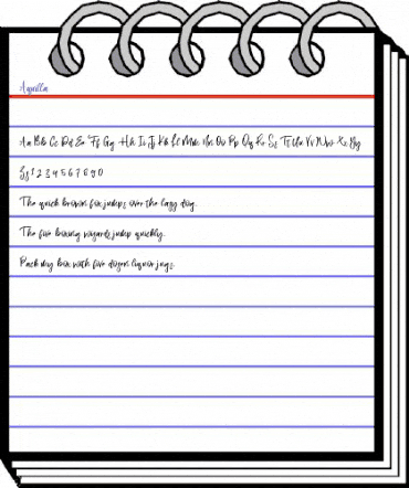 Aquilla Regular animated font preview Aquilla Regular animated font preview