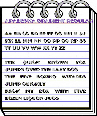 Arabeska Gradient Regular animated font preview