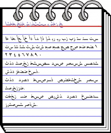 ArabicNaskhSSK Italic animated font preview