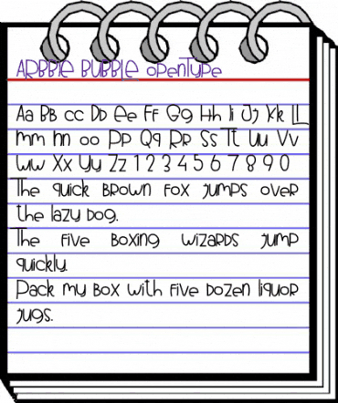 ARBBIE BUBBLE Regular animated font preview