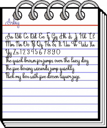 Arbiy Regular animated font preview