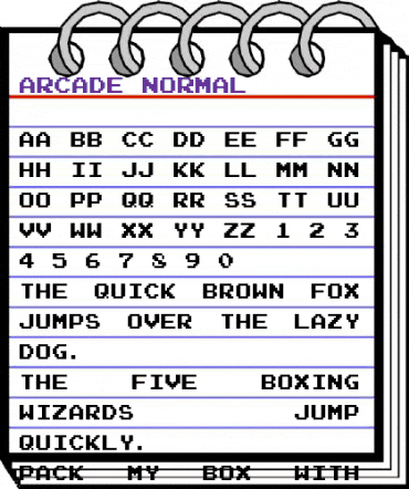 Arcade Normal Regular animated font preview