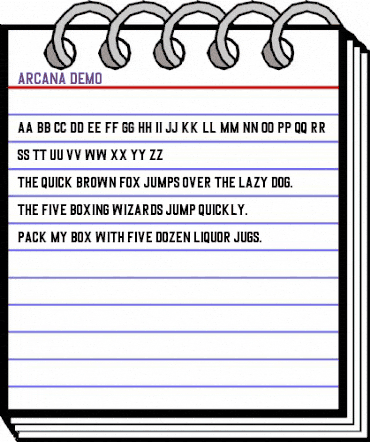 Arcana DEMO Regular animated font preview Arcana DEMO Regular animated font preview