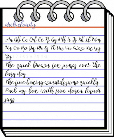 arch cloudy Regular animated font preview arch cloudy Regular animated font preview