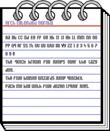 Arch-Extended Normal animated font preview Arch-Extended Normal animated font preview