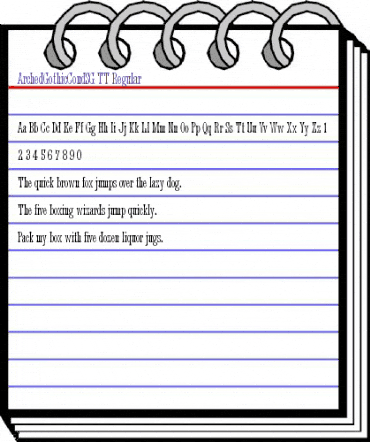 ArchedGothicCondSG TT Regular Regular animated font preview ArchedGothicCondSG TT Regular Regular animated font preview