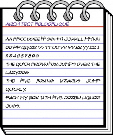 Architect BoldOblique animated font preview Architect BoldOblique animated font preview
