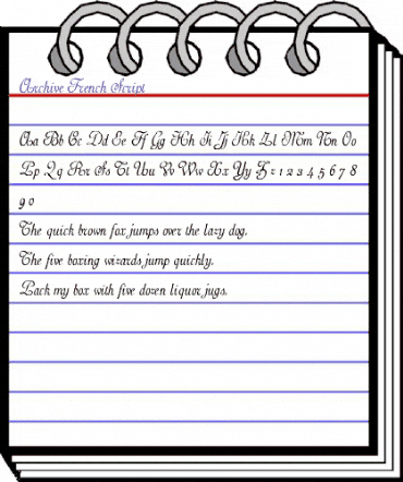 Archive French Script Regular animated font preview Archive French Script Regular animated font preview