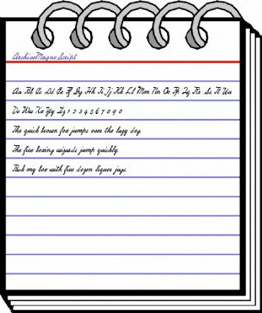 Archive Magno Script Regular animated font preview Archive Magno Script Regular animated font preview