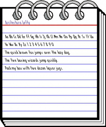 Arcitectura Lefty Regular animated font preview