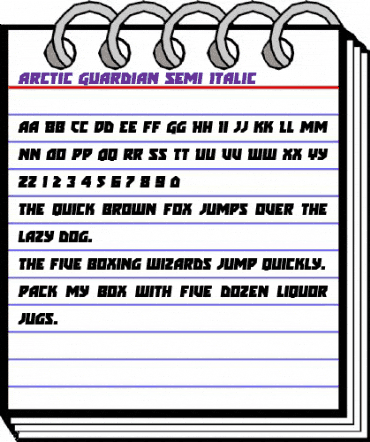 Arctic Guardian Semi-Italic Semi-Italic animated font preview