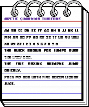 Arctic Guardian Twotone Regular animated font preview