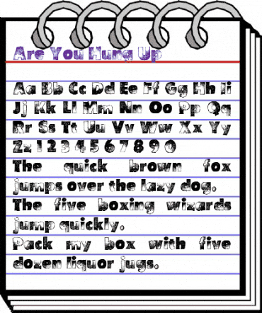 Are You Hung Up Regular animated font preview Are You Hung Up Regular animated font preview