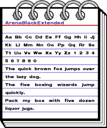 ArenaBlackExtended Regular animated font preview ArenaBlackExtended Regular animated font preview