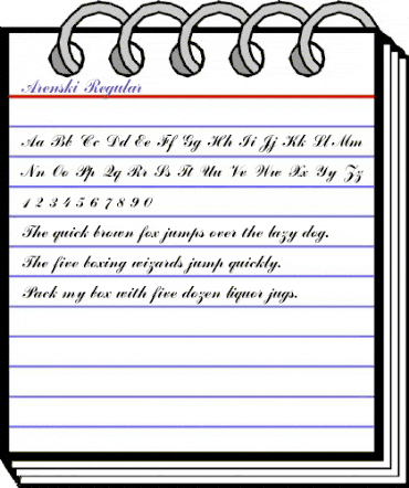 Arenski Regular animated font preview Arenski Regular animated font preview