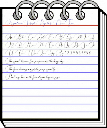 Argentina Script Regular animated font preview Argentina Script Regular animated font preview