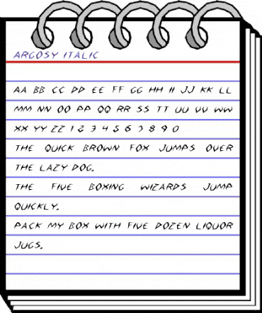 Argosy Italic Italic animated font preview Argosy Italic Italic animated font preview