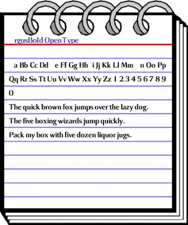 ArgusBold Regular animated font preview