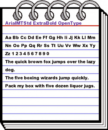 Arial MT Std Extra Bold animated font preview Arial MT Std Extra Bold animated font preview