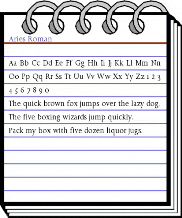 Aries Regular animated font preview Aries Regular animated font preview